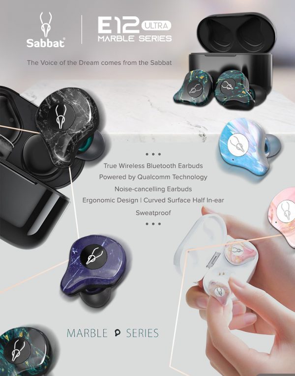 bluetooth earphones sabbat e12 marble yan yanshi 2