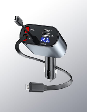 4 in 1 retractable car charger