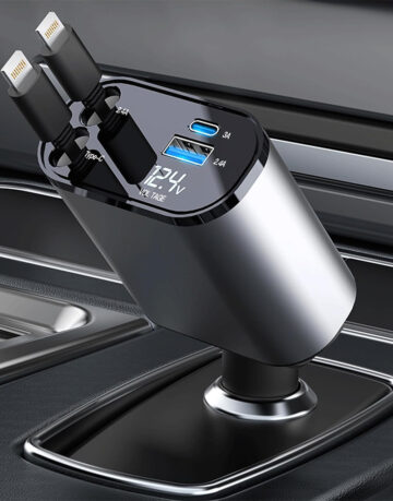 4 in 1 retractable car charger 6